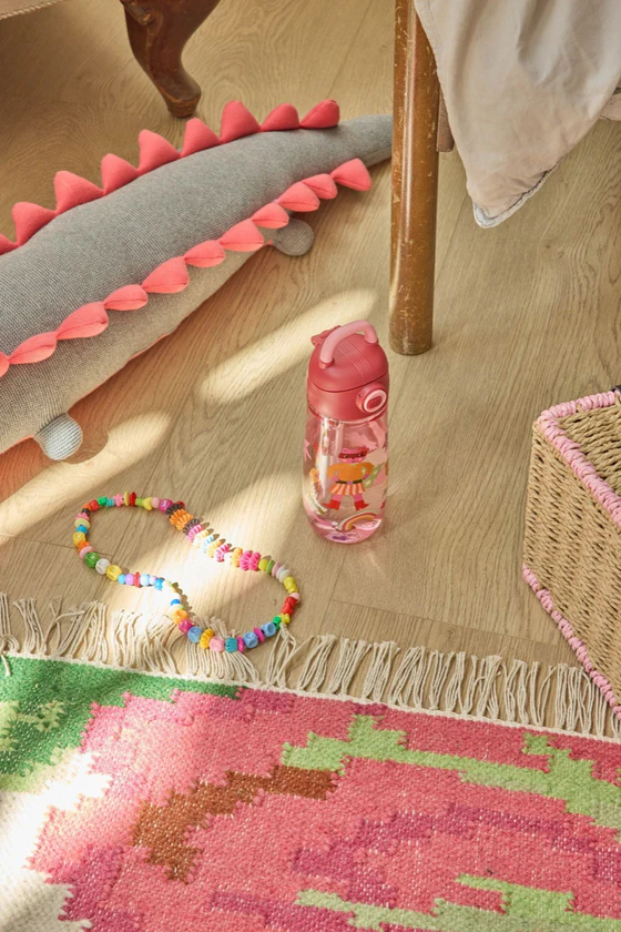 Kinder-Trinkflasche Hero Print Pink 550ml Rice by Rice