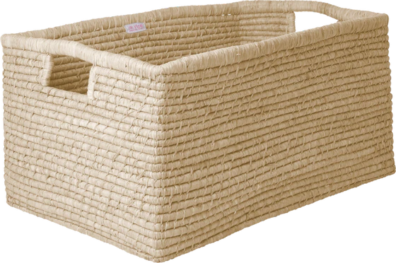 Rechteckiger Aufbewahrungskorb Raffia Natur XL Rice by Rice