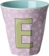 Melamin-Trinkbecher Rice by Rice Blumenmotiv 250 ml bruchfest - Melamine Cup with the Letter E - Flowers - Medium - 250 ml