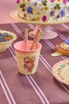 Melamin-Trinkbecher Neon Pink 250 ml Rice by Rice – Bruchfestes Design