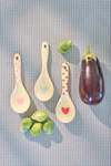 Salatlöffel Rice by Rice Melamin Herz-Prints BPA-frei