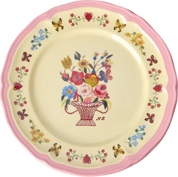 Dessertteller Melamin Rosa 20cm Rice by Rice Vintage Design