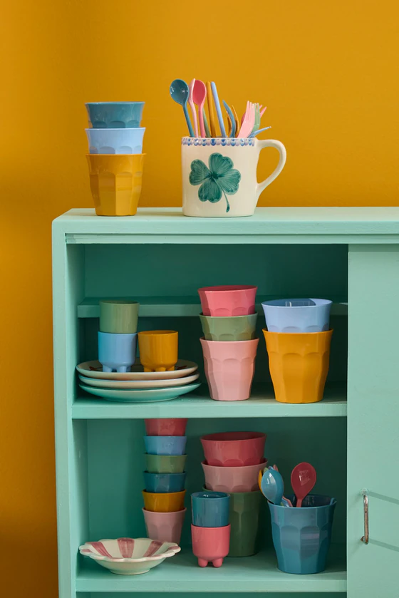 Trinkbecher-Set Rice by Rice Melamin 6er-Pack 250ml bunt