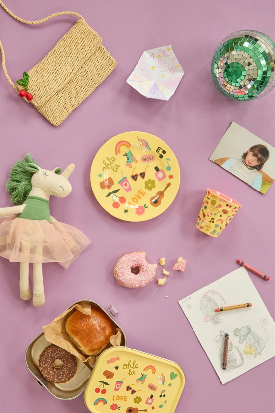 Runde Beistellteller Melamin Unicorn Love Rice by Rice