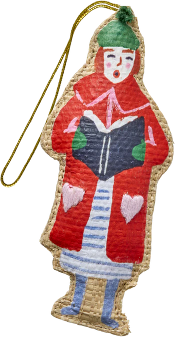 Weihnachtsbaumschmuck-Anhänger Raffia Singing Lady Rice by Rice
