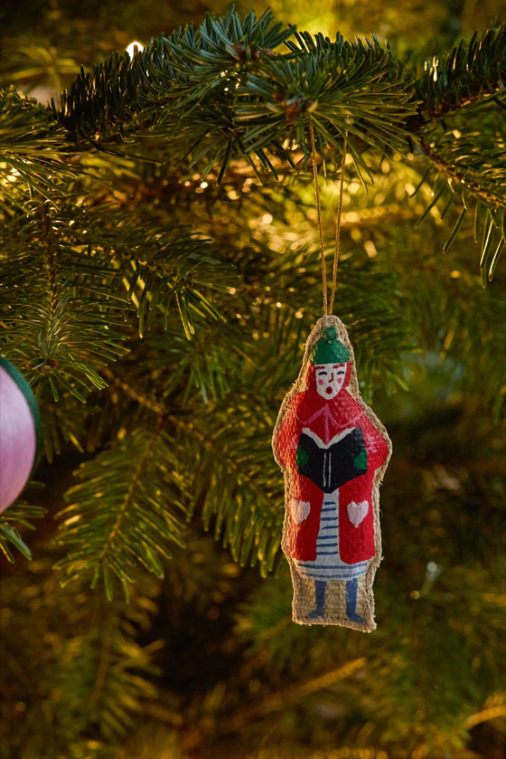 Weihnachtsbaumschmuck-Anhänger Raffia Singing Lady Rice by Rice