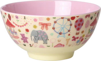 Melamin-Schale 700 ml Rosa Jahrmarkt – Rice by Rice Qualität