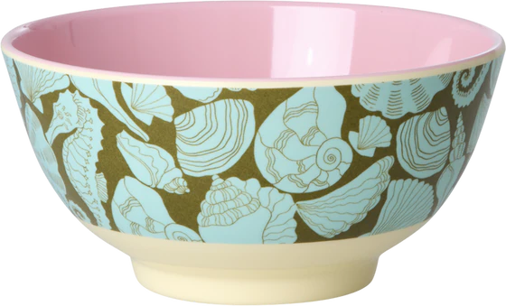 Melamin-Schüssel Rice by Rice 700 ml Muschel-Print robust