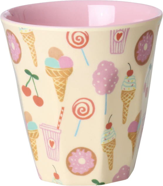 Kleine Melamin-Trinkbecher Rice by Rice 6er-Set Rosa Prints