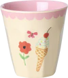 Kleine Melamin-Trinkbecher Rice by Rice 6er-Set Rosa Prints