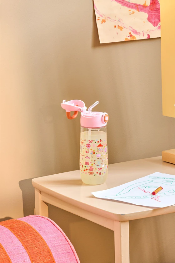 Kinder-Trinkflasche Rice by Rice 550 ml Pink Fun Fair BPA-frei