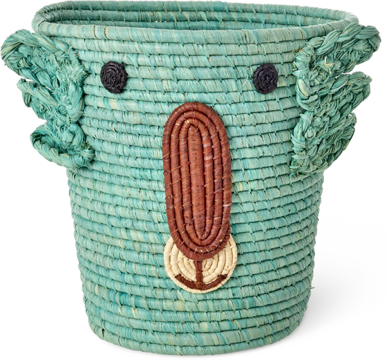 Raffia Aufbewahrungskorb Koala Aqua Rice by Rice – Handgefertigt Unikat