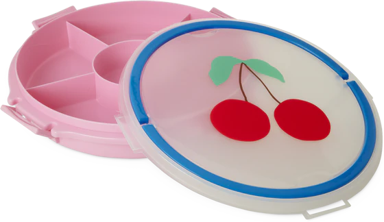 Serviertablett mit Griff Rosa Kirsch Rice by Rice – Lebensmittelecht