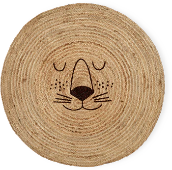 Kinderteppich aus Jute Rice by Rice Löwengesicht Natur