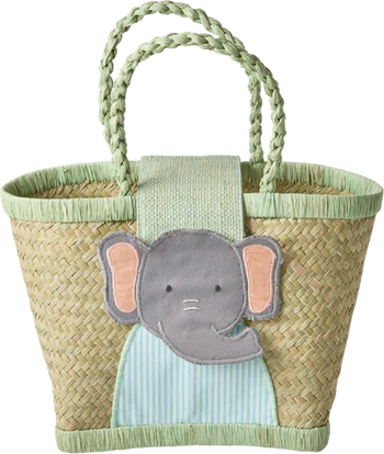 Kindertasche Raffia Elefant Rice by Rice – Handgefertigt Unikat