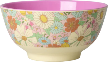 Melamin-Schale 700ml Flower Power Rice by Rice – Bruchfest & Spülmaschinengeeignet