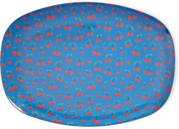 Rechteckiger Melaminteller Cherry Love Rice by Rice – Bruchfest & BPA-frei