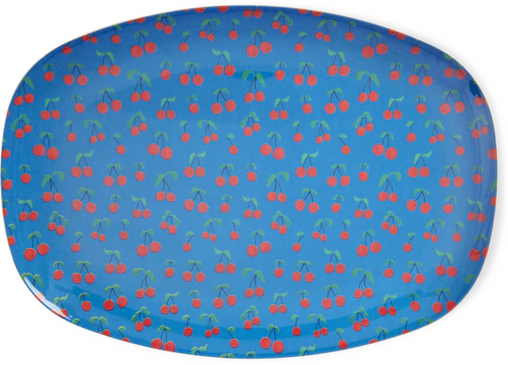 Rechteckiger Melaminteller Cherry Love Rice by Rice – Bruchfest & BPA-frei
