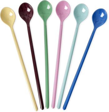 Set aus 6 Latte-Löffeln Rice by Rice – Bunt & BPA-frei