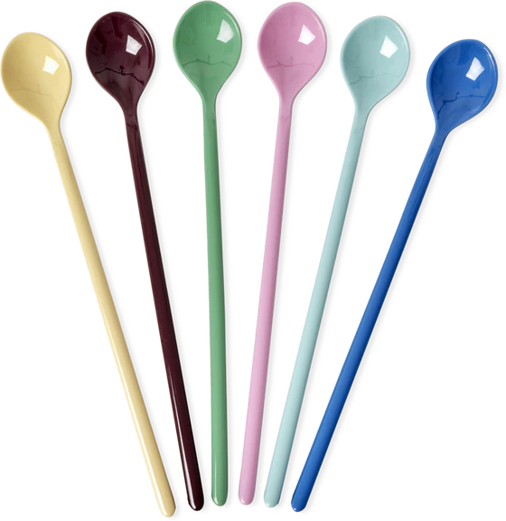 Set aus 6 Latte-Löffeln Rice by Rice – Bunt & BPA-frei