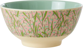 Melamin-Schale 700 ml Rice by Rice Schneeglöckchen-Motiv BPA-frei