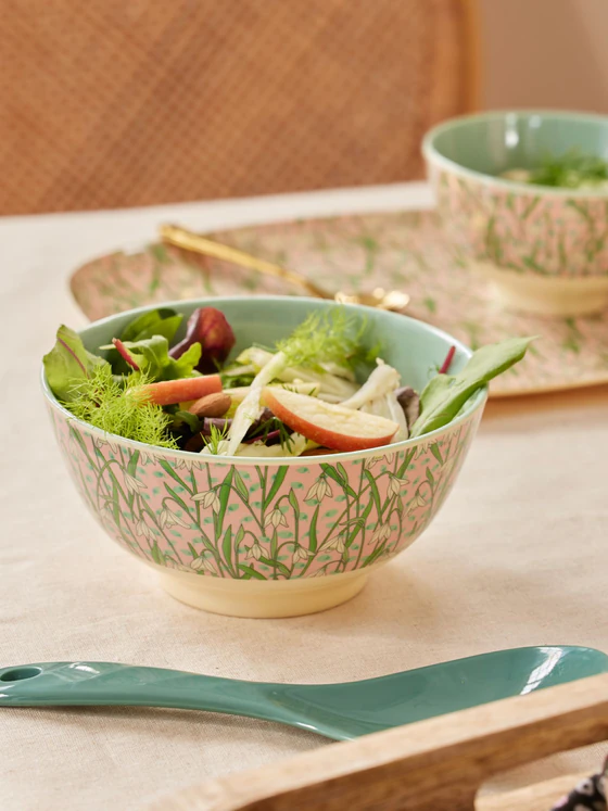 Melamin-Schale 700 ml Rice by Rice Schneeglöckchen-Motiv BPA-frei