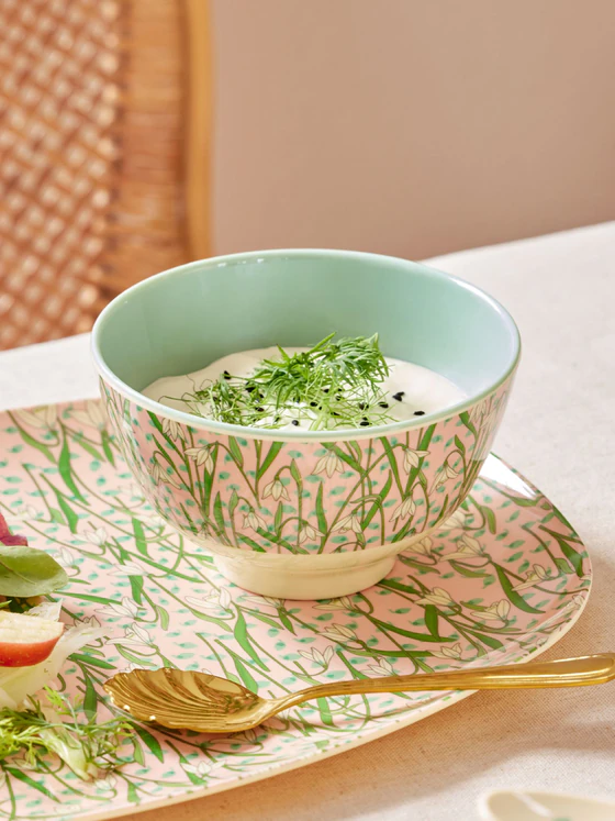 Kleine Melamin Schüssel 300 ml Rice by Rice Schneeglöckchen