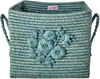 Aufbewahrungskorb Raffia Dove Blue Rice by Rice – Handgefertigt