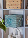 Aufbewahrungskorb Raffia Dove Blue Rice by Rice – Handgefertigt