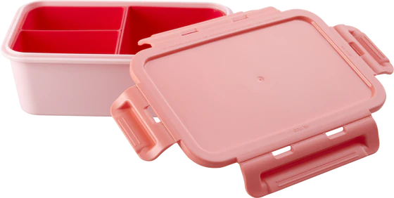 Lunchbox mit drei Einsätzen Rice by Rice Koralle Rot BPA-frei