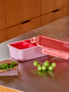 Lunchbox mit drei Einsätzen Rice by Rice Koralle Rot BPA-frei