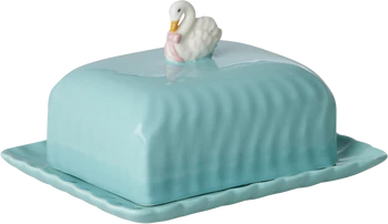 Butterdose Keramik Mint Schwan Rice by Rice – Handbemalt Glasiert