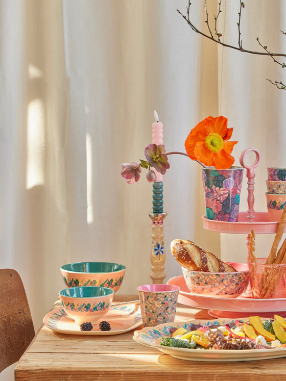 Zweistöckige Metall-Etagere Rice by Rice Cute Coral