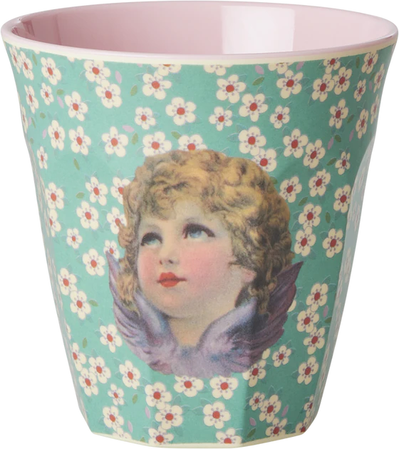 Melamin-Trinkbecher Rice by Rice Engel-Print Grün 250 ml