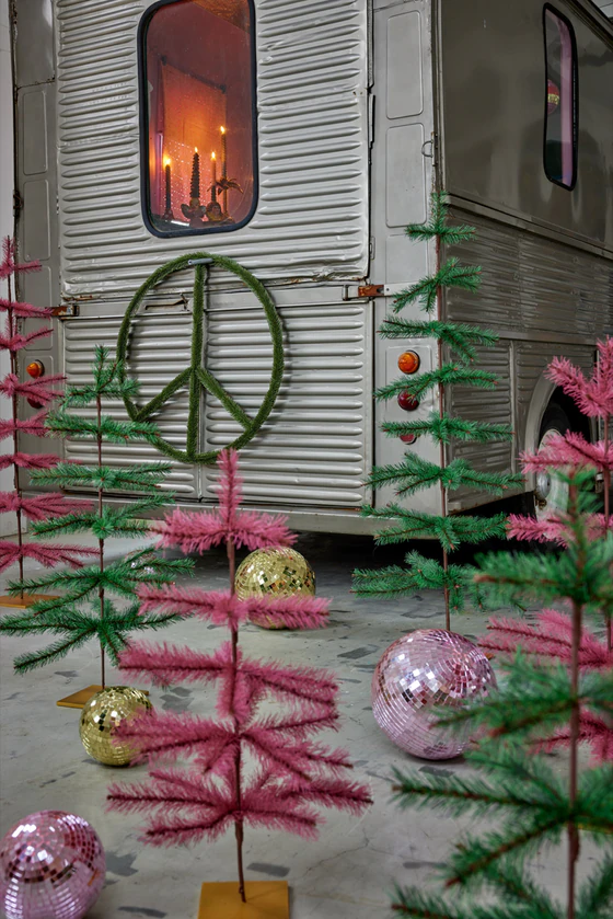 Dekorativer Weihnachtsbaum Rosa Large Rice by Rice – Stabiler Stand