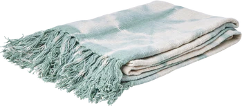 Wohndecke Rice by Rice Baumwolle Grün Unikat Tie-Dye