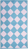Outdoor-Läufer Rice by Rice Blau Harlekin – Wasserabweisend