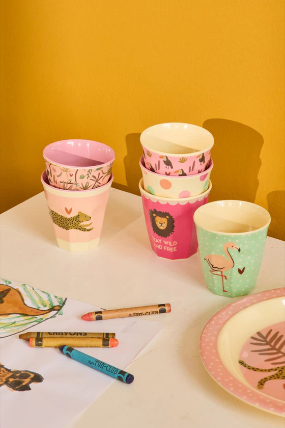 Kindertassen-Set Melamin 6er Pack 160ml Rice by Rice Jungle