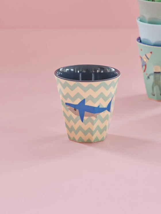 Trinkbecher für Kinder 250 ml Shark Print Rice by Rice