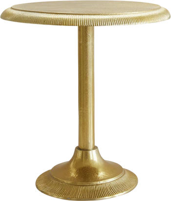 Runder Beistelltisch Gold Rice by Rice Aluminium leicht
