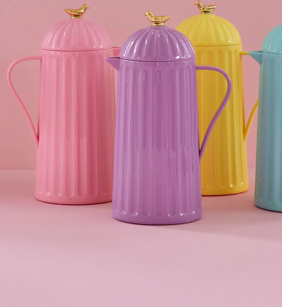 Isolierkanne 1L Bubblegum Pink Gold Vogel Rice by Rice