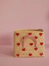 Aufbewahrungskorb Raffia Herzen Rice by Rice – Handgefertigt