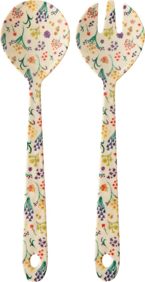 Salatbesteck Rice by Rice Wildblumen Melamin robust leicht