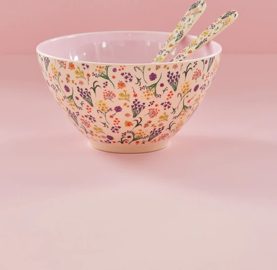 Salatbesteck Rice by Rice Wildblumen Melamin robust leicht