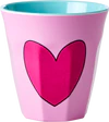Melamin-Trinkbecher Pink Herz 250ml Rice by Rice Bruchfest
