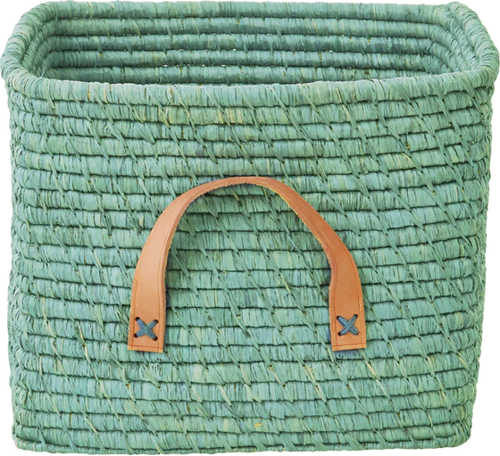Aufbewahrungskorb Raffia Mint Rice by Rice – Handgefertigt & Unikat