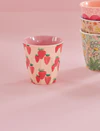 Melamin-Trinkbecher Erdbeerprint 250 ml Rice by Rice robust