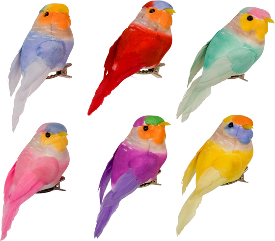 Dekovögel mit Clip Rice by Rice 6 Farben – Kreative Geschenkdeko