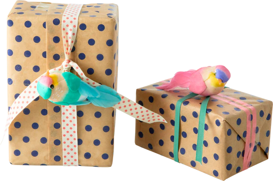 Dekovögel mit Clip Rice by Rice 6 Farben – Kreative Geschenkdeko