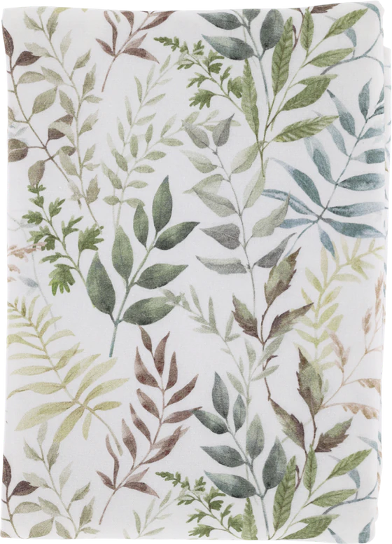Tischdecke Chic Antique Aix Blattmuster Creme 100% Baumwolle